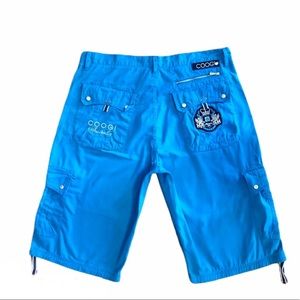 MEN 44 COOGI turquoise SHORT baggy fit EMBROIDERED